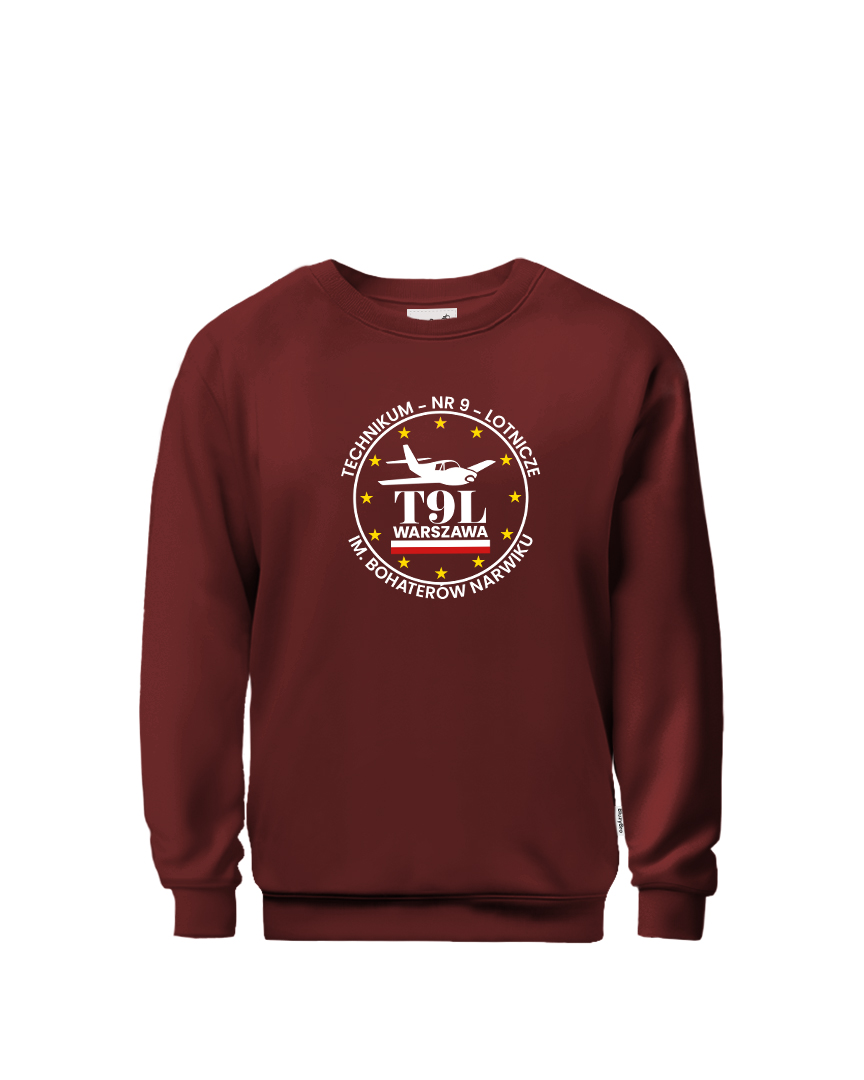 Bluza crewneck Technikum lotniczego nr 9 w Warszawie