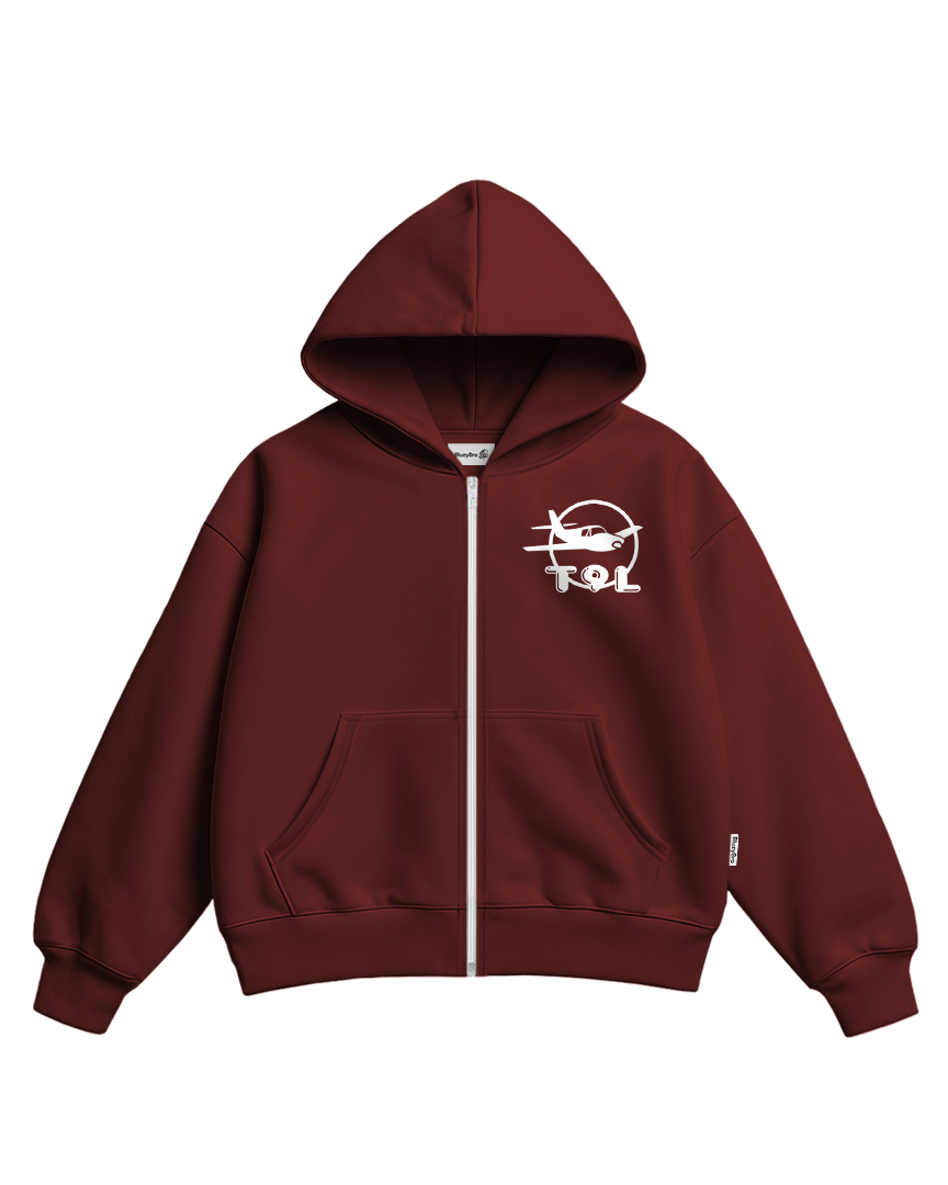 Bluza ultra boxy rozsuwana Technikum lotniczego w Warszawie | wersja minimalistyczna