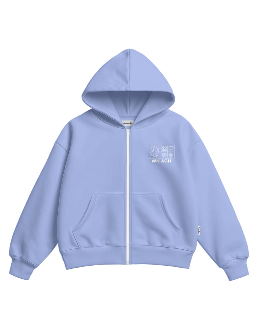 Bluza ultra boxy rozsuwana AGH WH